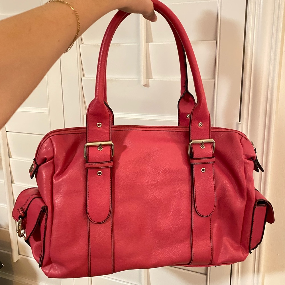 Le Château pink and silver handbag